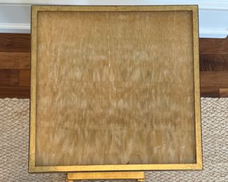 Gilt Pedestal Martini / Drink Table. Measures 10" x 10" x 21" H. Photo 3 of 3.