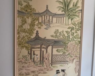 de Gournay Framed Chinoiserie Panel. Measures38" W x 80" H Framed. Photo 1 of 2.