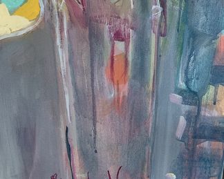 Butterfly Dance, Oil on Canvas by Michaela Niessim. Measures 29.25' x 29.25'. Photo 2 of 3.