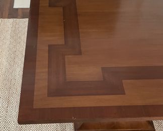 Kravet Double Pedestal Dining Table. Measures 44" W x 84" L x 30.5" H with 27.5" Clearance. Photo 5 of 6.