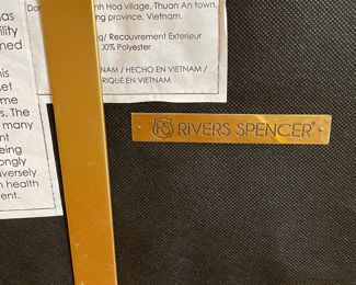 Set of 4 Ivey Counter Stools by Rivers Spencer Custom Upholstered in Ostrich Leather. Each Measures 22.5" W x 41" H with 25" H. Photo 5 of 5.
