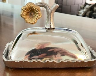 Michael Aram-Style Covered Butter Dish.