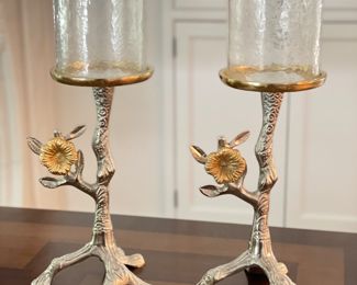Pair of Michael Aram-Style Sconces.