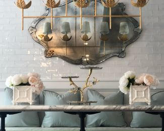 Vintage Smoked Venetian Glass Mirror. Measures 54" W x 34" H. Photo 1 of 2.