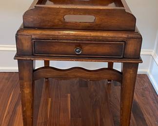 Baker Milling Road Mahogany Faux Butler's Tray Side Table. Photo 1 of 3.