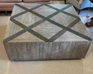 Gabby Larson "Charcoal Oak" Storage Coffee Table. Measures 48" x 48" x 18.38'' H. Photo 1 of 2.
