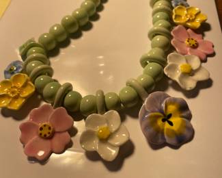 Ceramic necklace part huge amount of costume jewelry