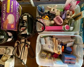 assorted scrapbooking supplies