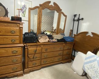 bedroom furniture set, full size bed frame and headboard, purses