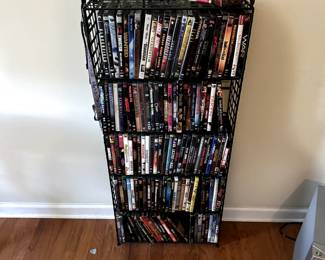 Lots of movies and cd's