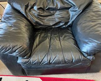 Black leather chair