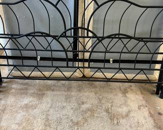 King size iron bed frame with head and foot board
