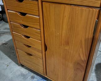 Solid wood storage cabinet