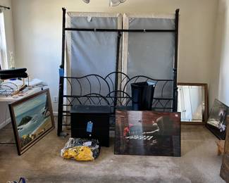 King size iron bed frame