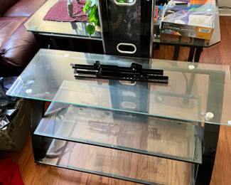 Glass tv stand