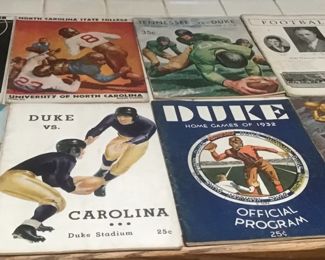 Duke University 100th Anniversary is Jan. 2024   Thirteen vintage football programs from 30's and 40's will be sold as a set  Carolina, State, Tennessee  Great historical information. These are really booklets AND  will available for pre-sale to protect them from being handled too much