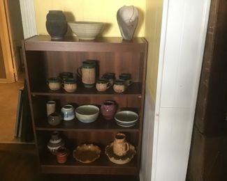 Various pieces of more modern pottery