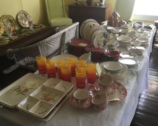 Cera, Alleghany, Johnson Brothers, Blue Ridge , teak tea set 