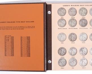 2:65PC Liberty Walking Silver Half Dollars