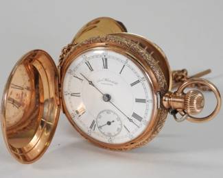 33:C1887 Waltham 14K Gold Pocket Watch