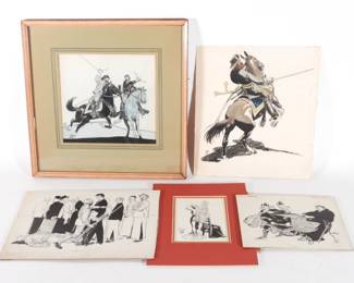 69:5PC Frederick T. Chapman Illustration Art Group