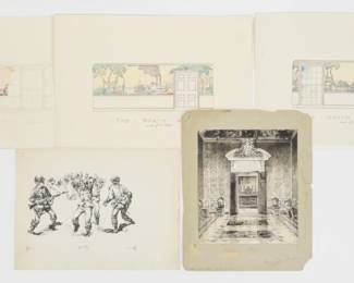 80:5PC Assorted American Artist Illustrations