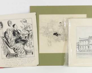 82:4PC Woolf Vierge & Curhan Assorted Illustrations