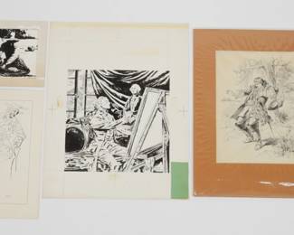 85:4PC Assorted American Artist Illustrations