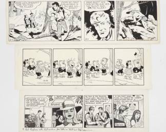 84:3PC American Comic Illustration Panels