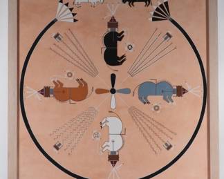 94:Dennis Hathale Native American Sand Painting