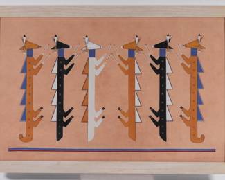 96:Dennis Hathale Native American Sand Painting