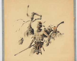 25:Matt Clark Native American Warriors Illustration