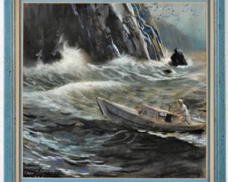 30:Tom Lovell Boat Near the Rocks