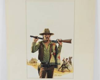 67:John Duillo Cowboy Illustration Painting