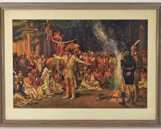 89:Norman Price Lewis and Clark Painting