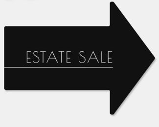 Modern Minimalist Estate Sale Directional Sign Zazzle