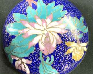 Vintage Lidded Asian Cloisonne Keepsake Box
