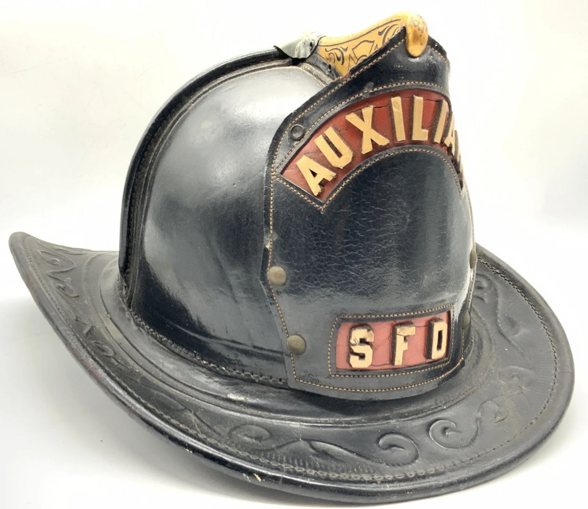 20th Century SFD FD Auxiliary FireFighter Helmet
