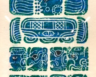 Chichen Itza Mayan Calendar Wall Glyph Ink Presses
