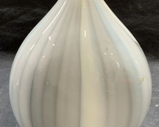 Grey Banded MURANO Art Glass Vase, Italy

