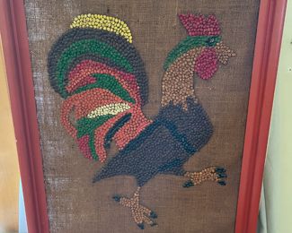 How cool is this rooster made out of different seeds..