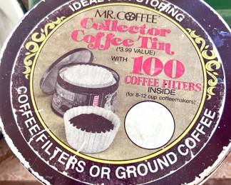 Vintage coffee tin container 