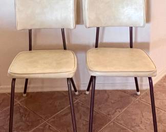 Retro cream colored chairs