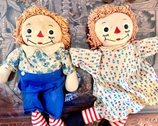 Antique cute rag dolls 