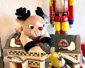 Christmas decor items and Nutcracker