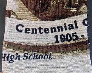 Centennial High School hand woven blanket