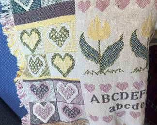 Turtle Creek cute hand woven blanket with ABC’s 