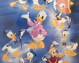 Donald Duck through the years Disney poster 
