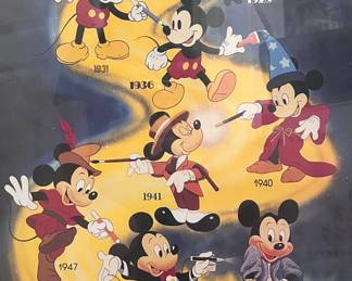 Mickey Mouse through the years Disney poster