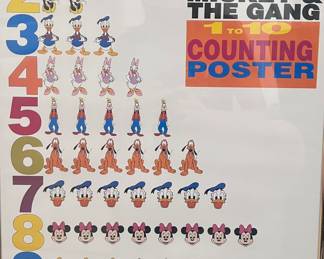 Mickey and the gang Disney counting poster